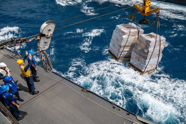 LPD 25 Replenishment-at-Sea Monitoring by Petty Officer 2nd Class Evan Diaz